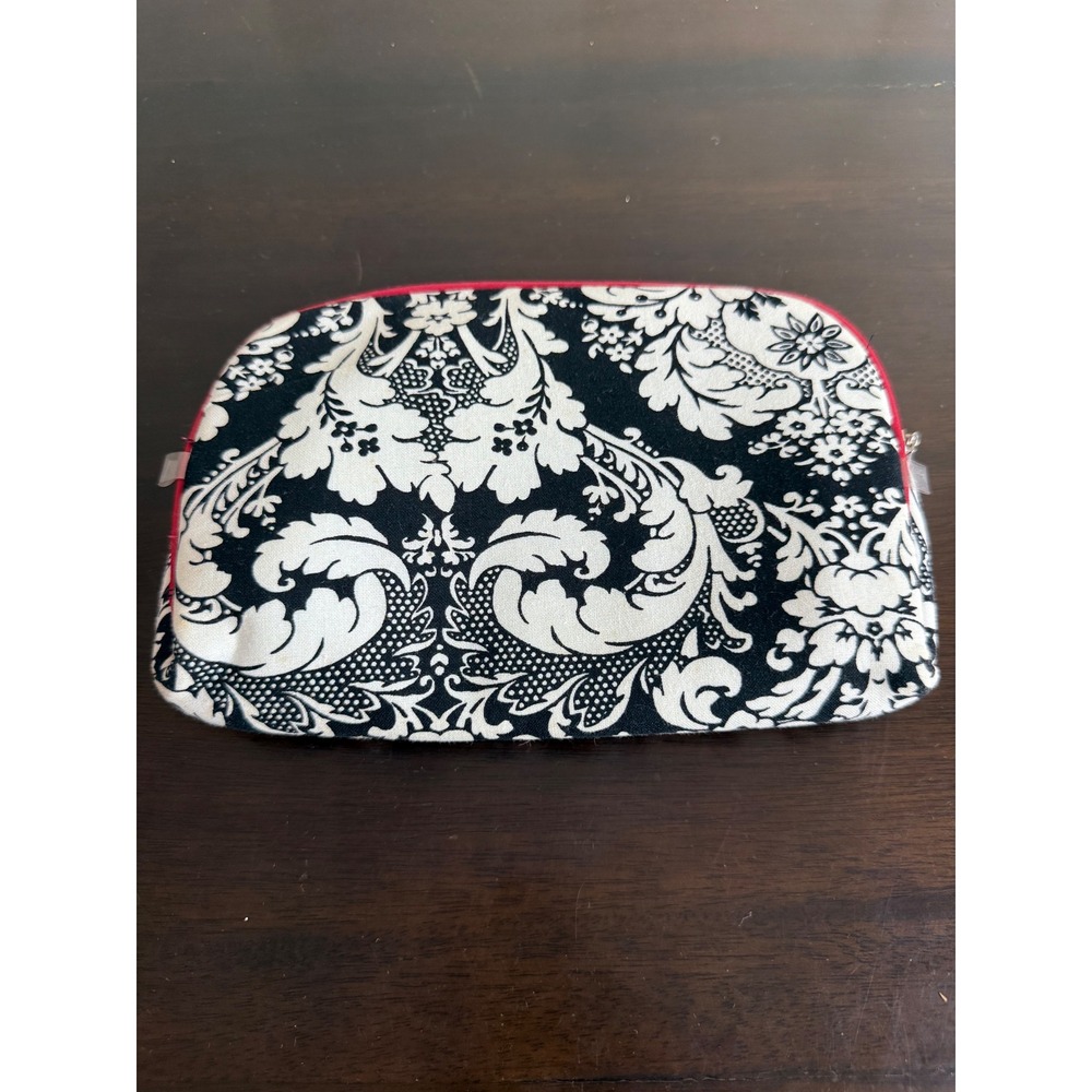Achante Accessories Cosmetic Bag Women's Black White Floral Makeup Pouch Pack 2‎